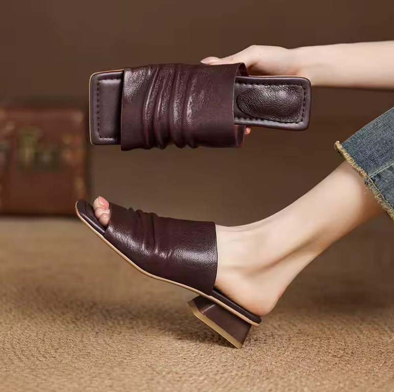 Samantha Women's Open Toe Leather Sandals