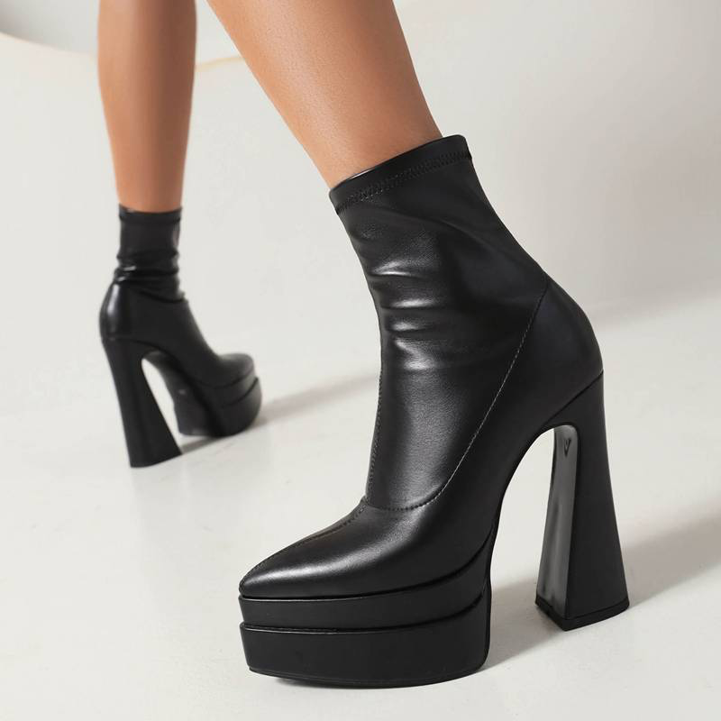 Scarlet Women's Stretchy High Heel Boots