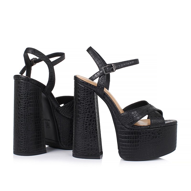 Shefali Women's Chunky Heel Platform Sandal