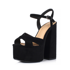 Shefali Women's Chunky Heel Platform Sandal
