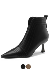 Silvestre Women's Pointed Toe Full Genuine Leather Ankle Boots