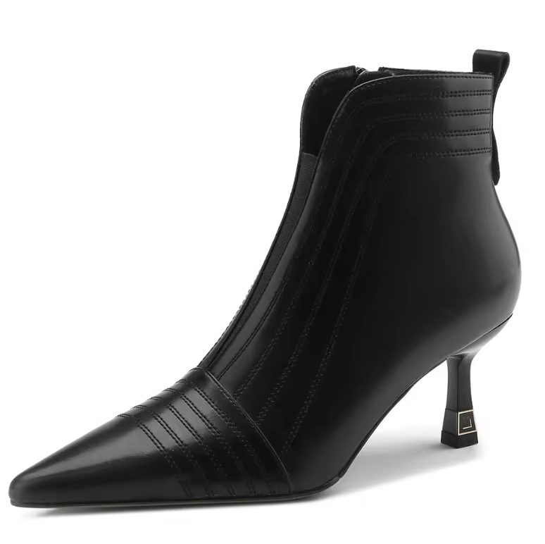 Silvestre Women's Pointed Toe Full Genuine Leather Ankle Boots