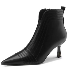 Silvestre Women's Pointed Toe Full Genuine Leather Ankle Boots
