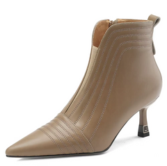 Silvestre Women's Pointed Toe Full Genuine Leather Ankle Boots