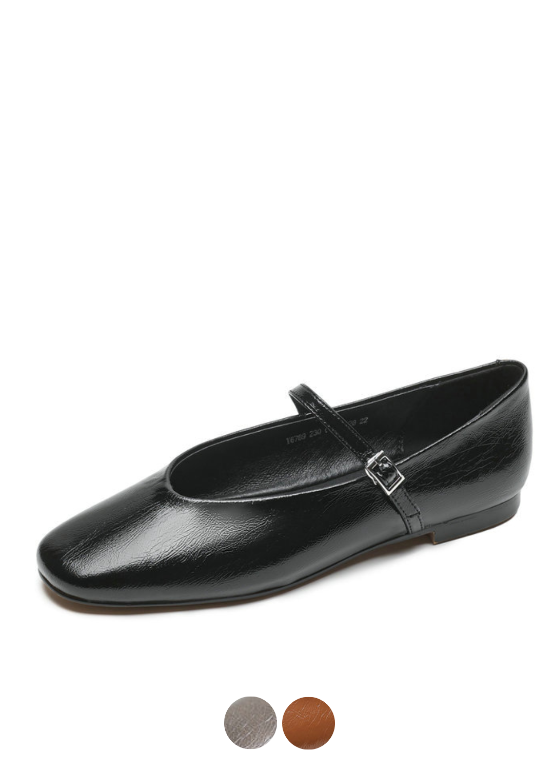 Simona Women's Round Toe Patent Leather Flats