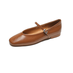 Simona Women's Round Toe Patent Leather Flats