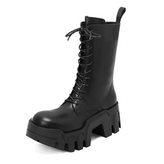 Slora Women's Mid Calf Black Boots