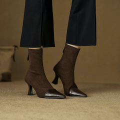 Suyin  Women's Pointed Toe Stretch Ankle Boots
