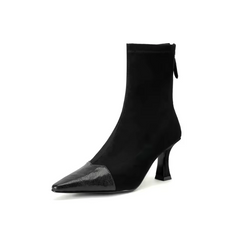Suyin  Women's Pointed Toe Stretch Ankle Boots