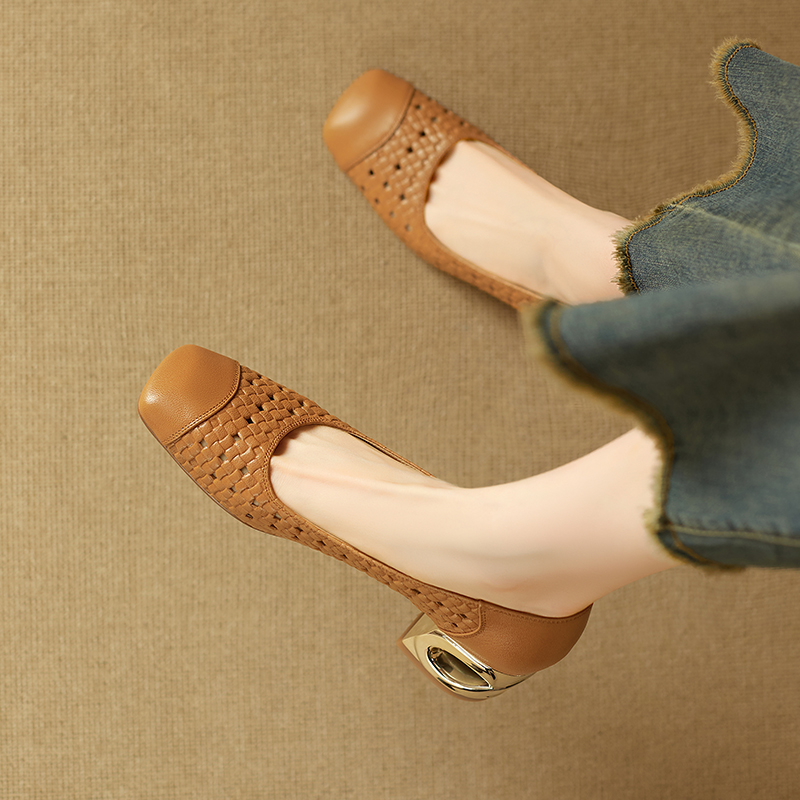 Sylvia Women's Hollow-Out Leather Pumps