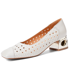 Sylvia Women's Hollow-Out Leather Pumps