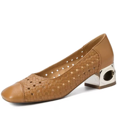 Sylvia Women's Hollow-Out Leather Pumps