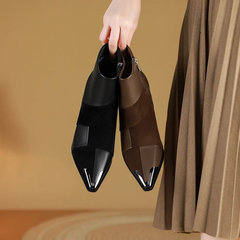 Tamary Women's Zip Pointed Toe Boots