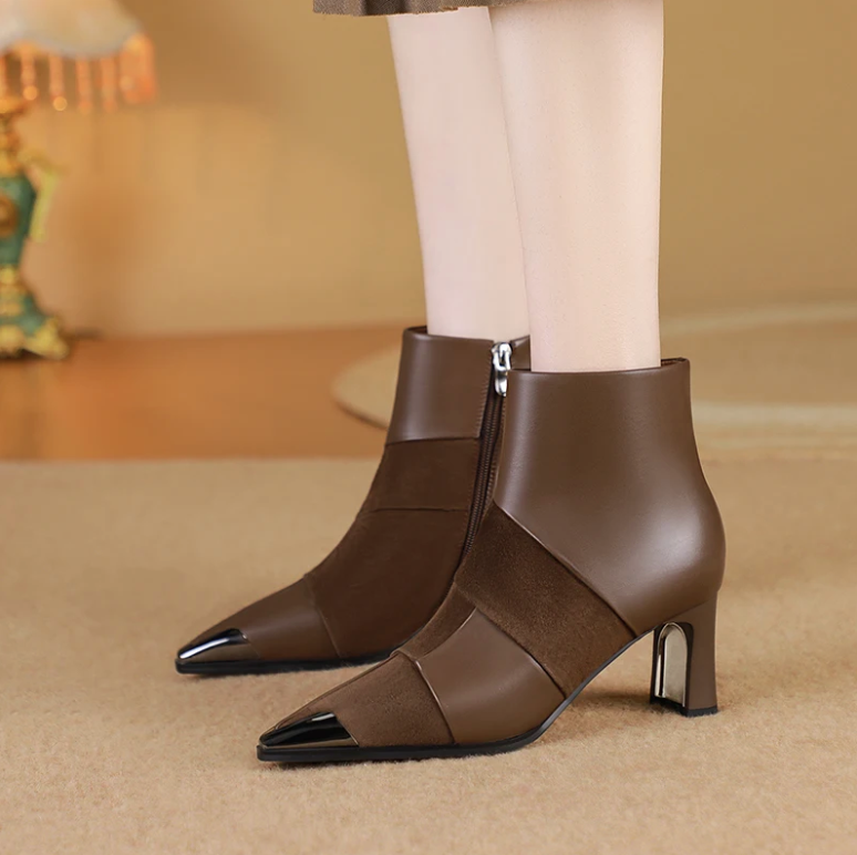 Tamary Women's Zip Pointed Toe Boots