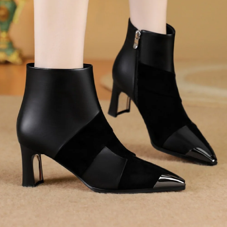 Tamary Women's Zip Pointed Toe Boots