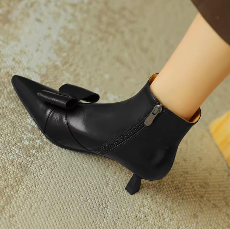 Tamy Women's Butterfly-knot Dress Ankle Boots