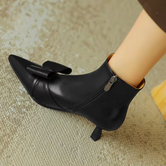 Tamy Women's Butterfly-knot Dress Ankle Boots