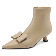 Tamy Women's Butterfly-knot Dress Ankle Boots