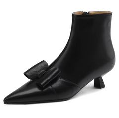 Tamy Women's Butterfly-knot Dress Ankle Boots