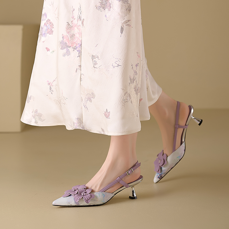 Tatiana Women's Flower Design Leather Sandals