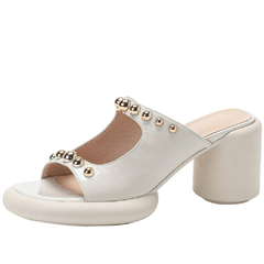 Vicenta Women's Rivet Patent Leather Sandals
