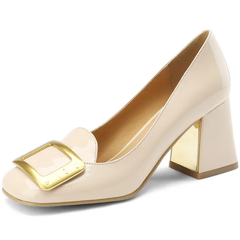 Victoria Women's Elegant Square Heels Pumps