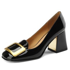 Victoria Women's Elegant Square Heels Pumps
