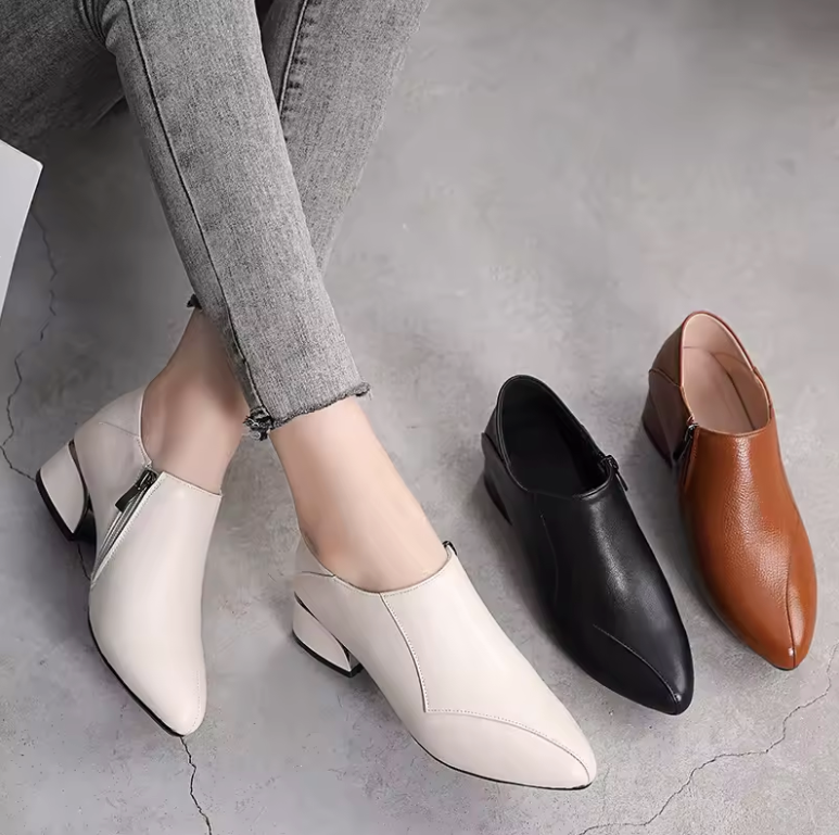 Virginia Women's Pointed Toe Zipper Pumps