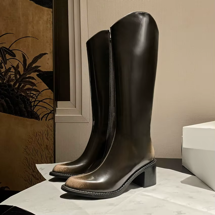 Raima Women's Knee-High Square Heel Boots