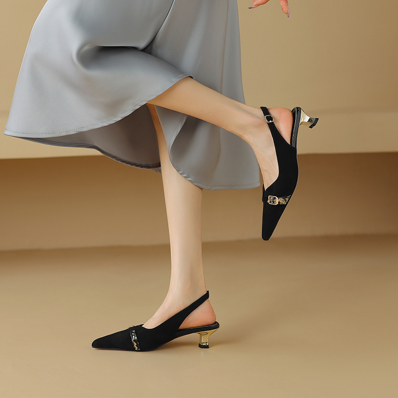 Heidy Women's Leather Pointed Toe Pumps