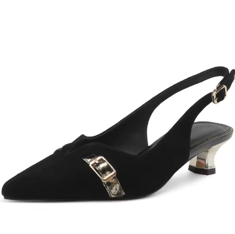 Heidy Women's Leather Pointed Toe Pumps