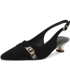 Heidy Women's Leather Pointed Toe Pumps
