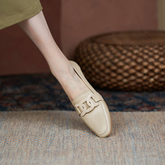 Loy Women's Low Heels Slip On Loafer Shoes
