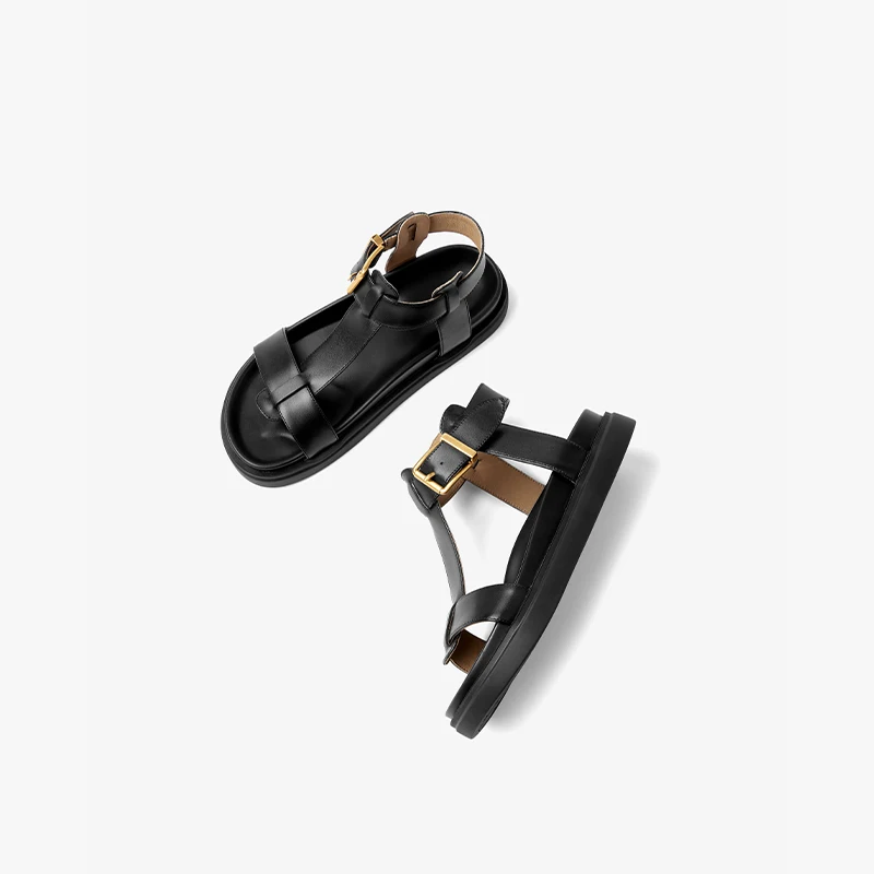 Sara Women's T-Strap Leather Sandal