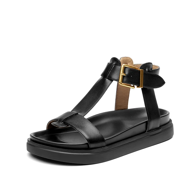 Sara Women's T-Strap Leather Sandal