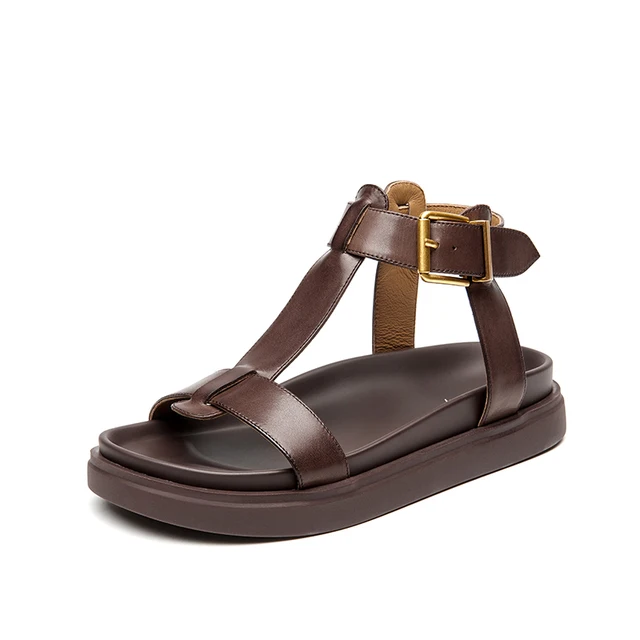 Sara Women's T-Strap Leather Sandal