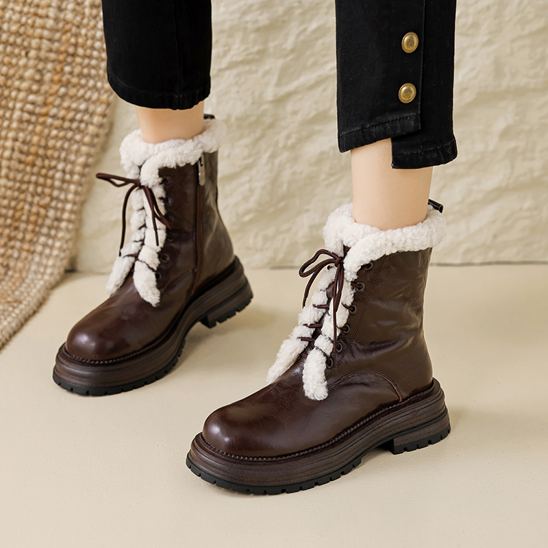 Yamy Women's Ankle Wool Boots