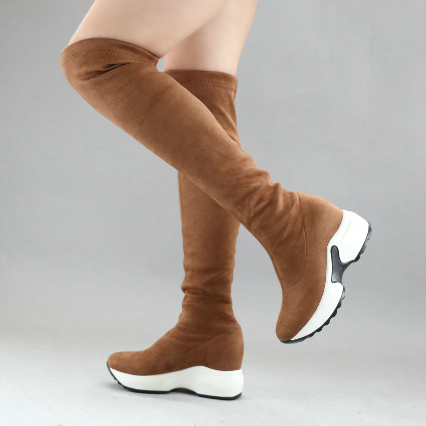 Yexy Women's Stretch Fabrics Over The Knee Boots