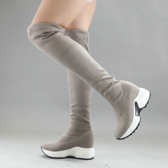 Yexy Women's Stretch Fabrics Over The Knee Boots