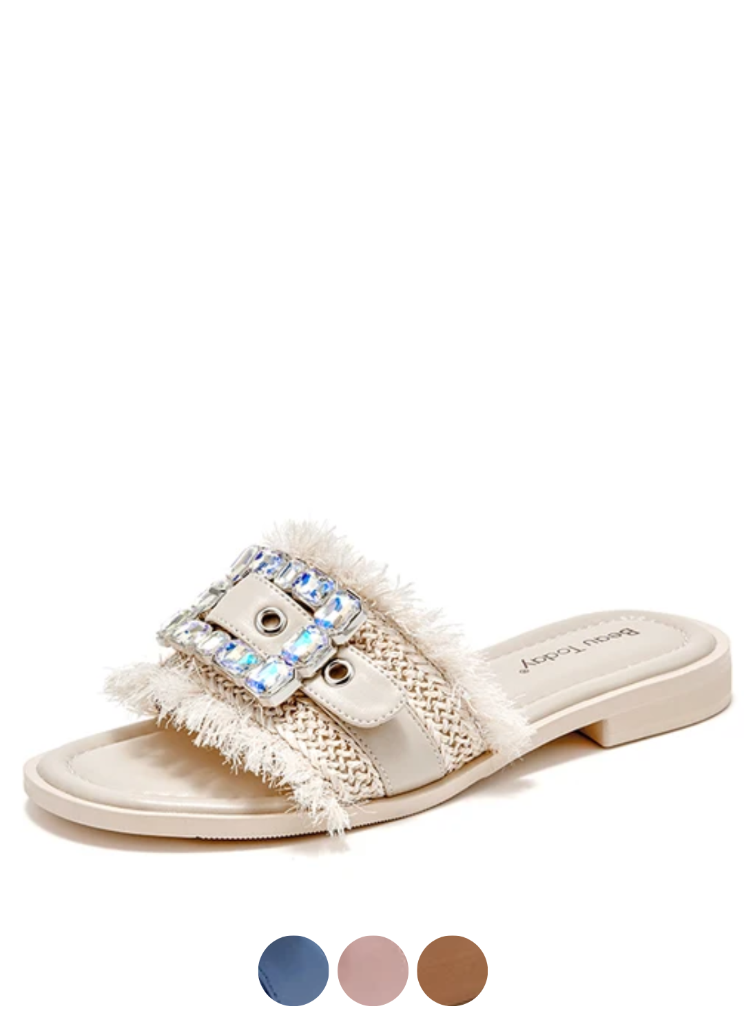 Zulma Women's Open-Toe Leather Slippers